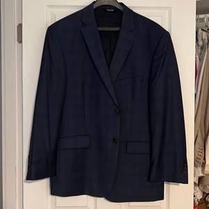 EUC Jos A Banks Traveler Navy Windowpane Blazer 46R